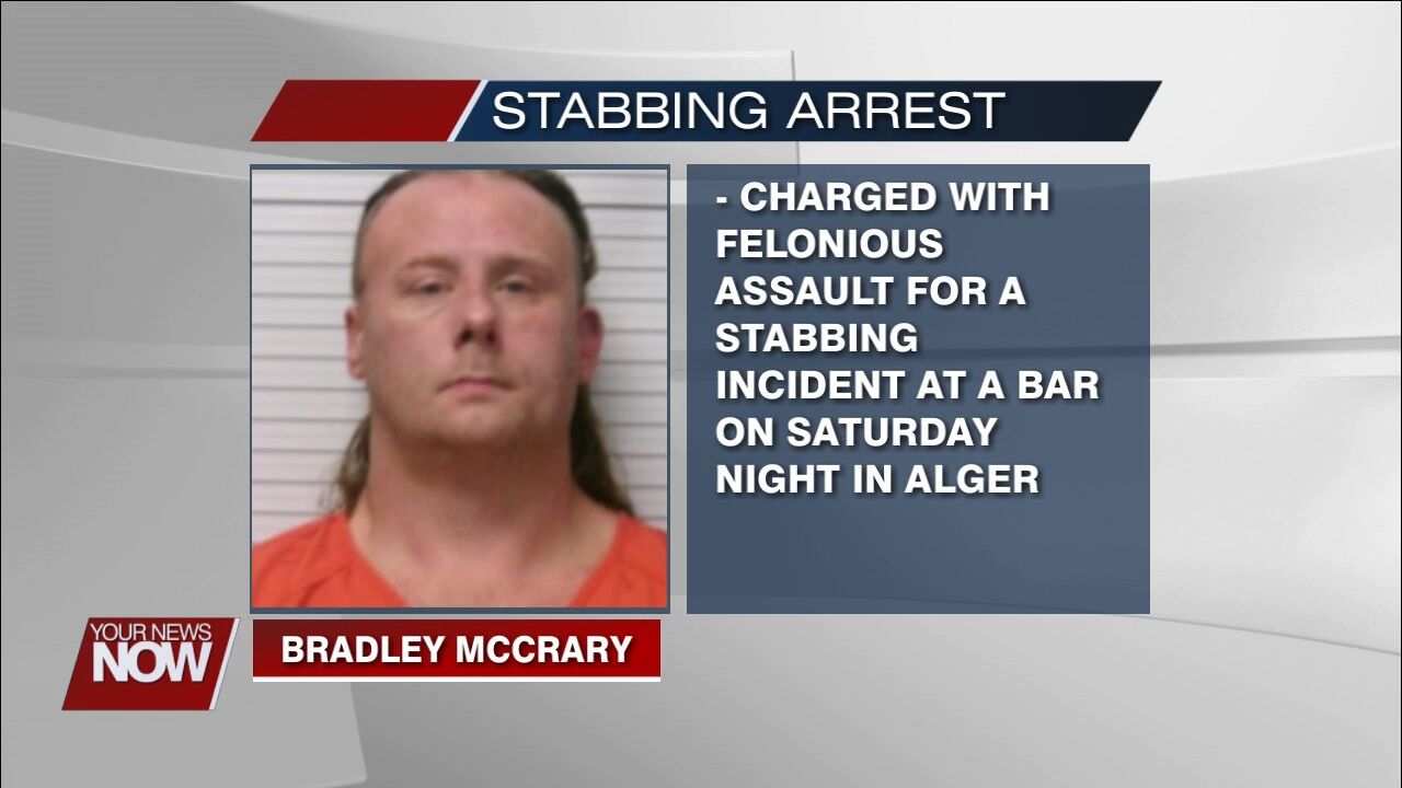 An Alger man charged with stabbing incident at a bar on Saturday